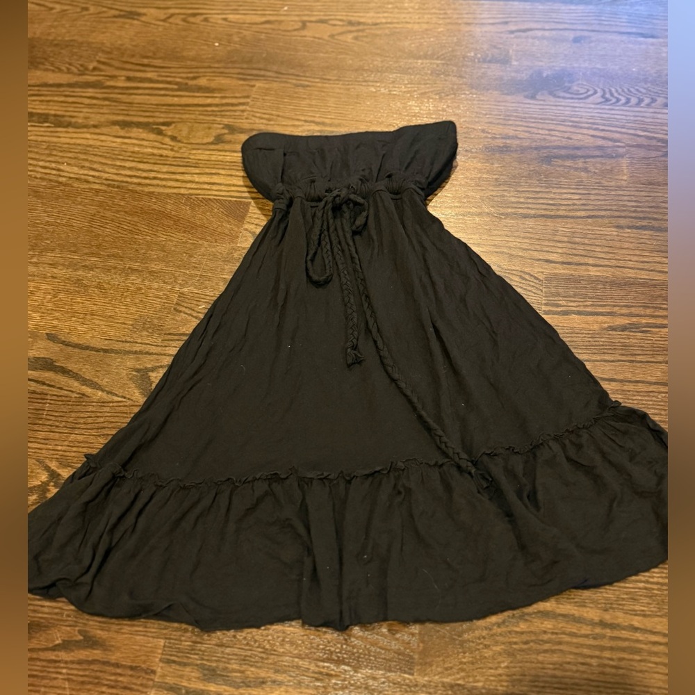 Zenana Outfitters Black Strapless Dress